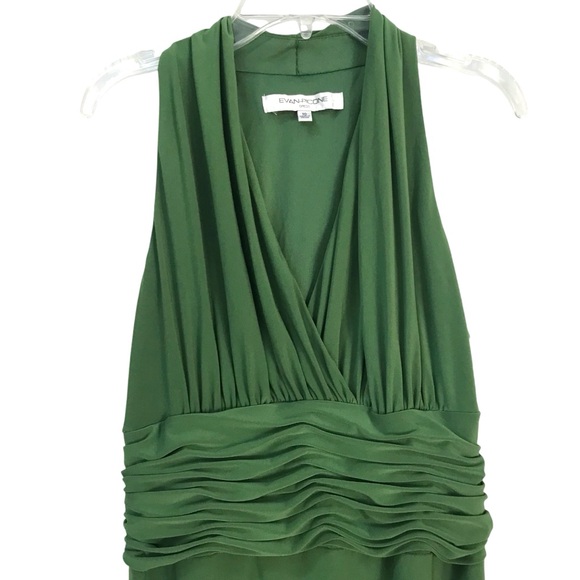 Evan-Picone Bright Green Sleeveless A-line Dress size 10 - Picture 2 of 5